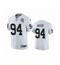 Men's Oakland Raiders #94 Carl Nassib White 2020 Inaugural Season Vapor Limited Jersey