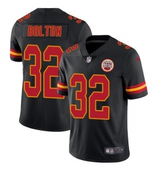 Men's Nike Kansas City Chiefs #32 Nick Bolton Black Stitched NFL Limited Rush Jersey