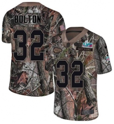 Men's Nike Kansas City Chiefs #32 Nick Bolton Camo Super Bowl LVII Patch Stitched NFL Limited Rush Realtree Jersey