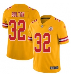 Men's Nike Kansas City Chiefs #32 Nick Bolton Gold Stitched NFL Limited Inverted Legend Jersey