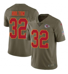 Men's Nike Kansas City Chiefs #32 Nick Bolton Olive Stitched NFL Limited 2017 Salute To Service Jersey