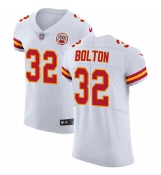 Men's Nike Kansas City Chiefs #32 Nick Bolton White Stitched NFL Vapor Untouchable Elite Jersey