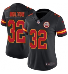 Women's Nike Kansas City Chiefs #32 Nick Bolton Black Stitched NFL Limited Rush Jersey