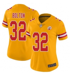 Women's Nike Kansas City Chiefs #32 Nick Bolton Gold Stitched NFL Limited Inverted Legend Jersey