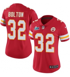 Women's Nike Kansas City Chiefs #32 Nick Bolton Red Team Color Super Bowl LVII Patch Stitched NFL Vapor Untouchable Limited Jersey