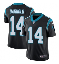 Men's Nike Carolina Panthers #14 Sam Darnold Black Team Color Stitched NFL Vapor Untouchable Limited Jersey