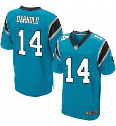 Men's Nike Carolina Panthers #14 Sam Darnold Blue Alternate Stitched NFL Elite Jersey