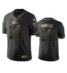 Men's Nike Carolina Panthers #14 Sam Darnold Stitched NFL Vapor Untouchable Limited Black Golden Jersey