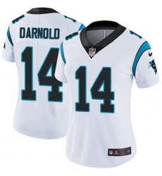 Women's Nike Carolina Panthers #14 Sam Darnold White Stitched NFL Vapor Untouchable Limited Jersey