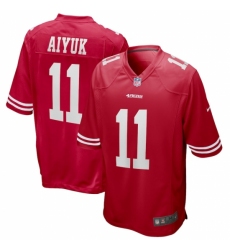 Men's San Francisco 49ers #11 Brandon Aiyuk Nike Scarlet 2020 NFL Draft First Round Pick Game Jersey