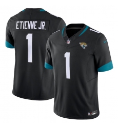 Men's Nike Jacksonville Jaguars #1 Travis Etienne Black Vapor F.U.S.E. Limited Jersey