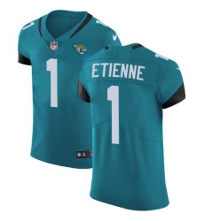 Men's Nike Jacksonville Jaguars #1 Travis Etienne Teal Green Alternate Stitched NFL New Elite Jersey