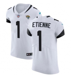 Men's Nike Jacksonville Jaguars #1 Travis Etienne White Stitched NFL Vapor Untouchable Elite Jersey