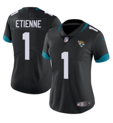 Women's Nike Jacksonville Jaguars #1 Travis Etienne Black Team Color Stitched NFL Vapor Untouchable Limited Jersey