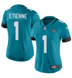 Women's Nike Jacksonville Jaguars #1 Travis Etienne Teal Green Alternate Stitched NFL Vapor Untouchable Limited Jersey