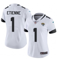 Women's Nike Jacksonville Jaguars #1 Travis Etienne White Stitched NFL Vapor Untouchable Limited Jersey