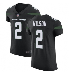 Men's Nike New York Jets #2 Zach Wilson Black Alternate Stitched NFL New Elite Jersey