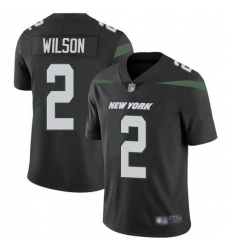 Men's Nike New York Jets #2 Zach Wilson Black Alternate Stitched NFL Vapor Untouchable Limited Jersey