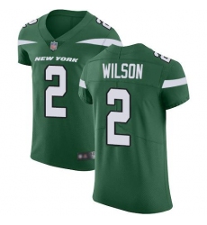 Men's Nike New York Jets #2 Zach Wilson Green Team Color Stitched NFL Vapor Untouchable Elite Jersey