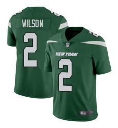 Men's Nike New York Jets #2 Zach Wilson Green Team Color Stitched NFL Vapor Untouchable Limited Jersey