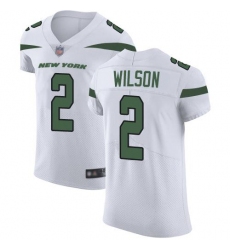 Men's Nike New York Jets #2 Zach Wilson White Stitched NFL New Elite Jersey