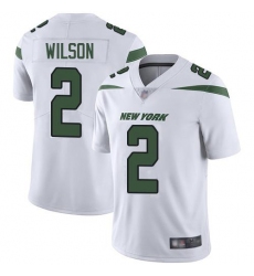 Men's Nike New York Jets #2 Zach Wilson White Stitched NFL Vapor Untouchable Limited Jersey