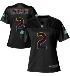 Women's Nike New York Jets #2 Zach Wilson Black NFL Fashion Game Jersey