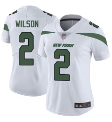 Women's Nike New York Jets #2 Zach Wilson White Stitched NFL Vapor Untouchable Limited Jersey