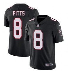 Men's Nike Atlanta Falcons #8 Kyle Pitts Black Alternate Stitched NFL Vapor Untouchable Limited Jersey