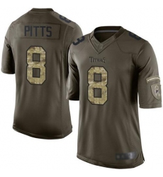 Men's Nike Atlanta Falcons #8 Kyle Pitts Green Stitched NFL Limited 2015 Salute To Service Jersey