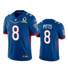 Men's Nike Atlanta Falcons #8 Kyle Pitts NFL 2022 NFC Pro Bowl Game Jersey Royal