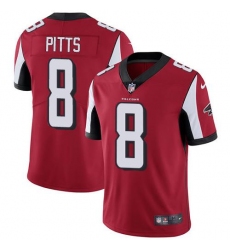 Men's Nike Atlanta Falcons #8 Kyle Pitts Red Team Color Stitched NFL Vapor Untouchable Limited Jersey