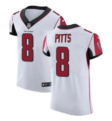 Men's Nike Atlanta Falcons #8 Kyle Pitts White Stitched NFL Vapor Untouchable Elite Jersey