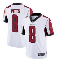 Men's Nike Atlanta Falcons #8 Kyle Pitts White Stitched NFL Vapor Untouchable Limited Jersey