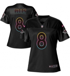 Women's Nike Atlanta Falcons #8 Kyle Pitts Black NFL Fashion Game Jersey