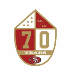 49ers 70th anniversary patch