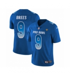 Youth Nike New Orleans Saints #9 Drew Brees Limited Royal Blue NFC 2019 Pro Bowl NFL Jersey