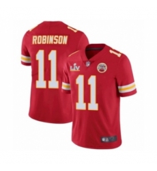 Men's  Kansas City Chiefs #11 Demarcus Robinson Red 2021 Super Bowl LV Jersey