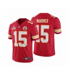 Men's Kansas City Chiefs #15  Patrick Mahomes II Red Super Bowl LV Jersey