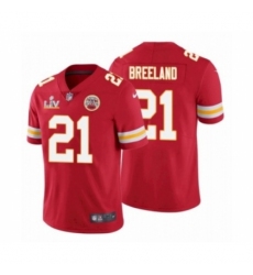 Men's  Kansas City Chiefs #21 Bashaud Breeland Red 2021 Super Bowl LV Jersey