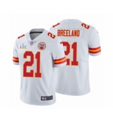 Men's  Kansas City Chiefs #21 Bashaud Breeland White 2021 Super Bowl LV Jersey