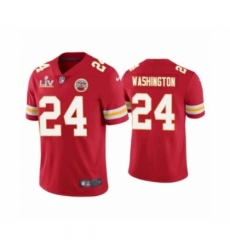 Men's  Kansas City Chiefs #24 DeAndre Washington Red Super Bowl LV Jersey