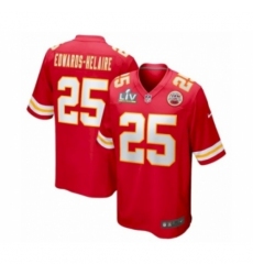 Men's  Kansas City Chiefs #25 Clyde Edwards-Helaire Red Super Bowl LV game Jersey