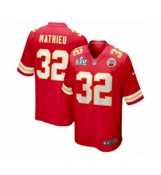 Men's Kansas City Chiefs #32 Tyrann Mathieu Red Super Bowl LV Game Jersey