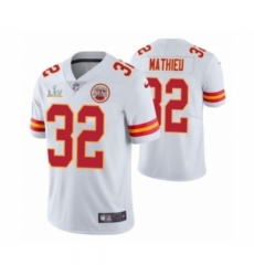 Men's Kansas City Chiefs #32 Tyrann Mathieu White 2021 Super Bowl LV Jersey