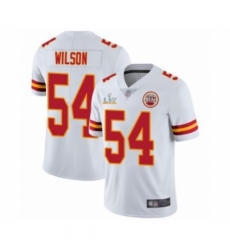 Men's  Kansas City Chiefs #54 Damien Wilson White 2021 Super Bowl LV Jerse