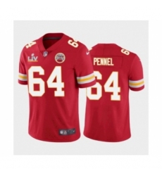 Men's Kansas City Chiefs #64 Mike Pennel Red 2021 Super Bowl LV Jersey