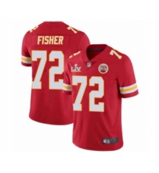 Men's  Kansas City Chiefs #72 Eric Fisher Red 2021 Super Bowl LV Jersey