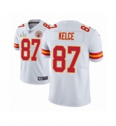 Men's Kansas City Chiefs #87 Travis Kelce White 2021 Super Bowl LV Jersey