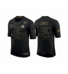 Men's  Kansas City Chiefs #95 Chris Jones Black 2021 Super Bowl LV Jersey